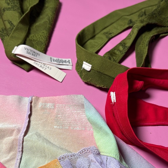 Victoria's Secret Olive and Red Lace Panties Trio - Picture 6 of 6